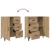 vidaXL Highboard Artisan Egetr&aelig; 69,5 x 34 x 180 cm Konstrueret tr&aelig;