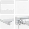vidaXL Manuel markise-ramme med LED-lys Hvid 4 x 2 m
