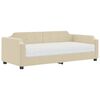 vidaXL daybed med madras 80x200 cm stof cremefarvet