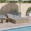vidaXL solseng med hynder polyrattan beige