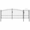 vidaXL Haveport WOERDEN 125 x 400 cm St&aring;l Gr&aring; L&aring;ses