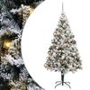 vidaXL Kunstigt juletr&aelig; med stativ Hvid 180 cm PVC og St&aring;l og Plastik