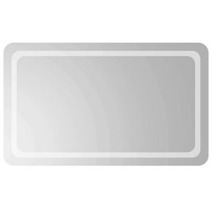 vidaXL LED badev&aelig;relsesspejl Transparent 100 x 60 cm h&aelig;rdet glas