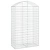 vidaXL buet gabionkurv 100x50x160/180 cm galvaniseret jern