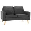 vidaXL 2-personers sofa stof m&oslash;rkegr&aring;