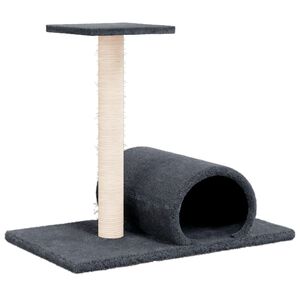 vidaXL kradsetr&aelig; med tunnel 60x34,5x50 cm m&oslash;rkegr&aring;