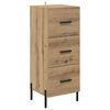 vidaXL Highboard Artisan Egetr&aelig; 34,5 x 34 x 180 cm Konstrueret tr&aelig;