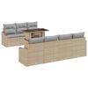 vidaXL Havesofa S&aelig;t 8 stk. Beige og lys gr&aring; polyrattan