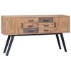 vidaXL sk&aelig;nk 110x30x75 cm massivt teaktr&aelig;