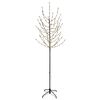 vidaXL LED juletr&aelig; Sort 47 x 210 cm St&aring;l 180 LED'er