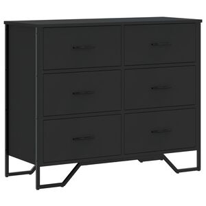 vidaXL kommode 91x35,5x74,5 cm konstrueret tr&aelig; sort