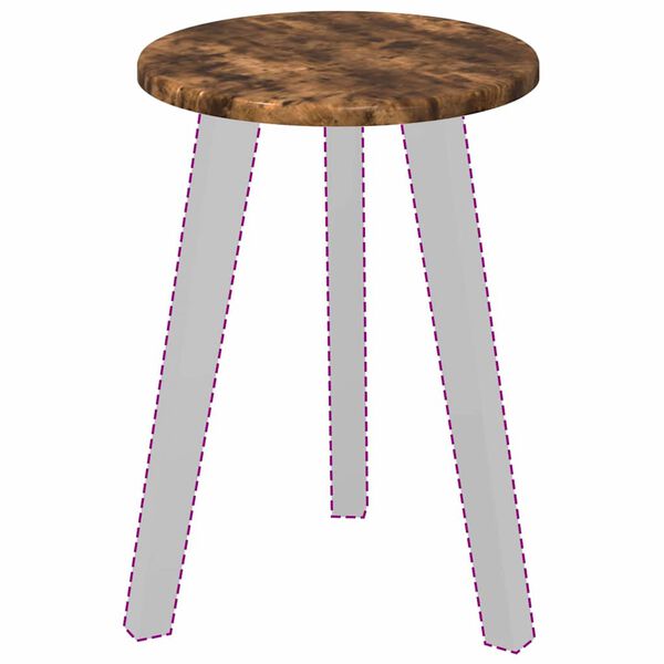 vidaXL Bordplade Røget eg 30 x 30 x 1,5 cm Konstrueret træ