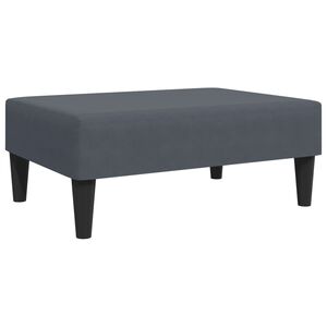 vidaXL fodskammel 77x55x31 cm velour m&oslash;rkegr&aring;