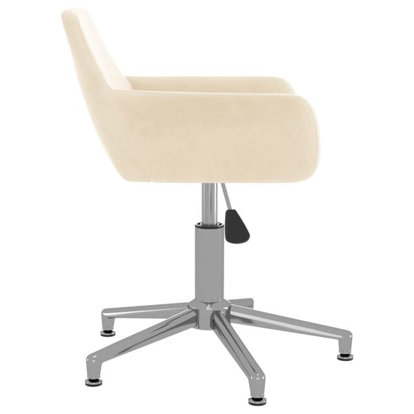 vidaXL drejelig spisebordsstol fl&oslash;jl cremefarvet