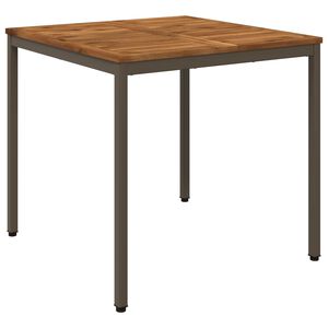 vidaXL Havemiddagstabel Naturlig og Kaffe 80 x 80,5 x 75 cm