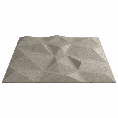 vidaXL vægpaneler 24 stk. 50x50 cm 6 m² XPS diamant betongrå