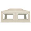 vidaXL foldbart festtelt med v&aelig;gge aluminium 6 x 3 m cremefarvet
