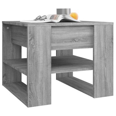 vidaXL sofabord 55,5x55x45 cm konstrueret træ grå sonoma-eg