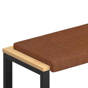 vidaXL B&aelig;nkpude Kunstl&aelig;der Brun Dybde 35 cm
