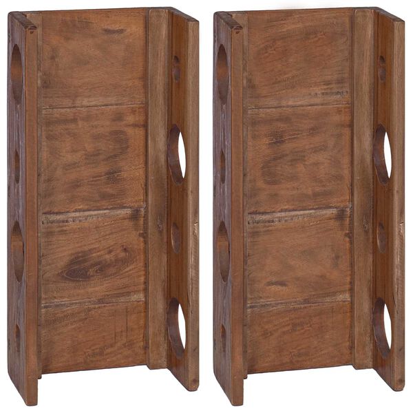 vidaXL Hylde Brun 24 x 13 x 54 cm Massiv Mahogni