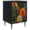 vidaXL Natskab ZAANDAM Sort eg 36 x 33 x 51 cm Konstrueret tr&aelig;