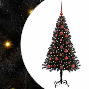 vidaXL Juletr&aelig; Sort 120 cm PVC