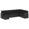 vidaXL sofas&aelig;t til haven 8 dele med hynder polyrattan sort