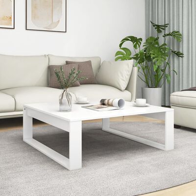 vidaXL sofabord 100x100x35 cm konstrueret træ hvid