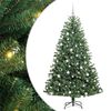 vidaXL Kunstigt Hinged Juletr&aelig; Gr&oslash;n 180 cm PVC og metal