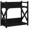 vidaXL printerstativ 40x20x40 cm 2 hylder konstrueret tr&aelig; sort