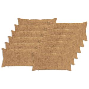 vidaXL Pudebetr&aelig;k 12 stk. HEERLEN Gr&aring;brun 40 x 80 cm Faux Kanin Pels