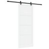vidaXL Skyded&oslash;r ORKDAL 93 x 232 cm Konstrueret tr&aelig; Hvid og sort