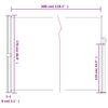 vidaXL sammenrullelig sidemarkise 170x300 cm hvid
