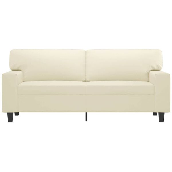 vidaXL 2-personers sofa 140 cm kunstl&aelig;der cremefarvet