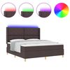 vidaXL Box spring seng med madras Brun 180 x 200 cm Stof