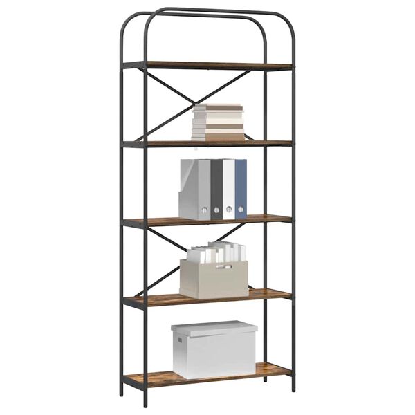 vidaXL Bogreol R&oslash;get eg 80 x 30 x 183 cm Konstrueret tr&aelig;