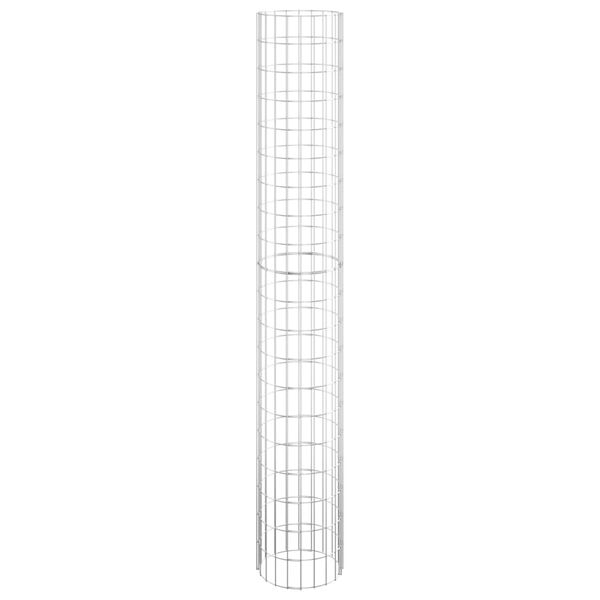 vidaXL rundt gabion-havebede 3 stk. Ø30x200 cm galvaniseret stål