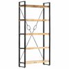 vidaXL bogreol med 5 hylder 90x30x180 cm massivt mangotr&aelig;