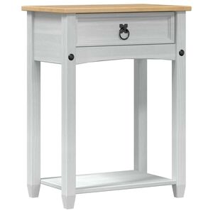 vidaXL Konsolbord Hvid 55 x 35 x 73 cm Massiv fyrretr&aelig;