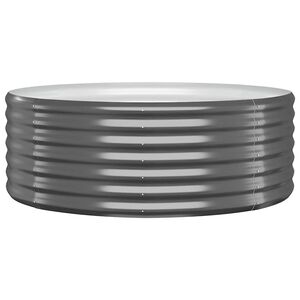 vidaXL plantekasse 100x100x36 cm galvaniseret st&aring;l antracitgr&aring;