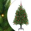 vidaXL Juletr&aelig; med 150 LED'er med stativ Gr&oslash;n 120 cm PE
