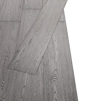 vidaXL ikke-selvklæbende gulvbrædder 4,46 m² 3 mm PVC mørkegrå