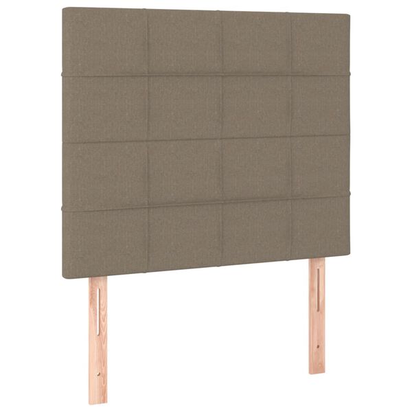 vidaXL sengegavl taupe 100x5x118/128 cm stof