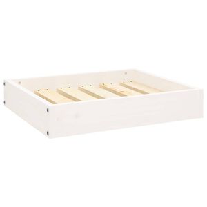vidaXL hundeseng 51,5x44x9 cm massivt fyrretr&aelig; hvid