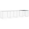 vidaXL h&oslash;nsebur med tag 403x98x90 cm galvaniseret st&aring;l antracitgr&aring;