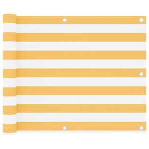 vidaXL altanafsk&aelig;rmning 75x300 cm oxfordstof hvid og gul