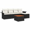 vidaXL Havesofa S&aelig;t 6 stk. Sort og Cream polyrattan