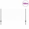 vidaXL Hegn med post Gr&aring; 1 x 100 m St&aring;l og PVC