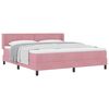 vidaXL Box spring seng med hovedg&aelig;rde Lyser&oslash;d 200 x 180 cm Fl&oslash;jl