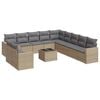 vidaXL sofas&aelig;t til haven 12 dele med hynder polyrattan beige